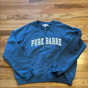 Spiritual Gangster x Pure Barre sweatshirt. Blue, medium. Excellent condition